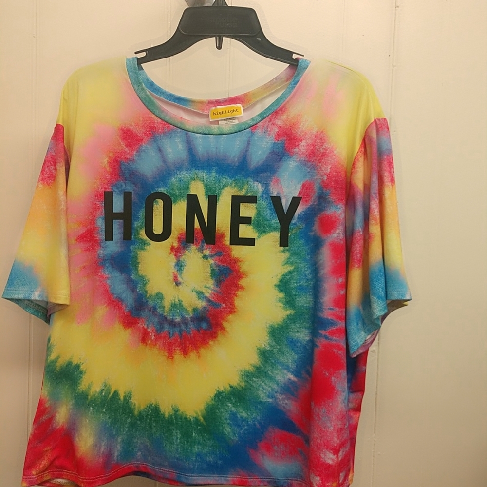 Tye dye short sleeve Crop Top